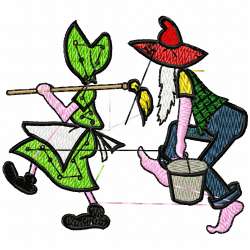 Characters Embroidery Design 12 Characters Embroidery Design 12